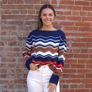 Liverpool Long Sleeve Scallop Hem Sweater